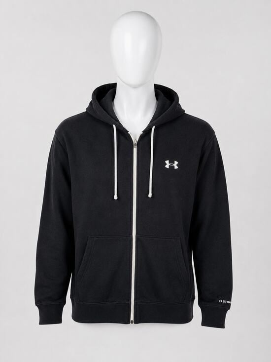 Under Armour Other - Under Armour Zip Hoodie Sweatshirt Fleece Athletic Black READ Size XL